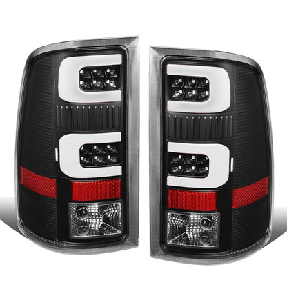 07-14 GMC Sierra 3D LED Tail Lights Black Clear