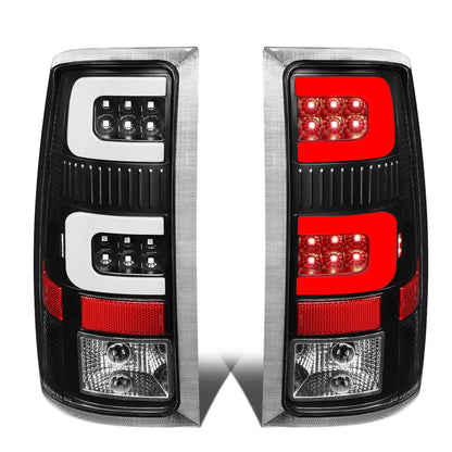 07-14 GMC Sierra 3D LED Tail Lights Black Clear