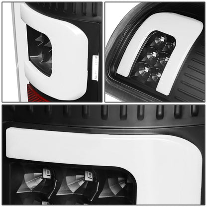 07-14 GMC Sierra 3D LED Tail Lights Black Clear
