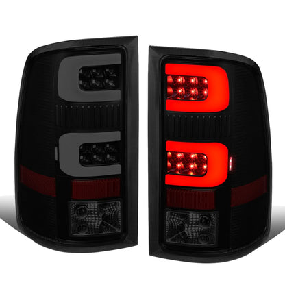 07-14 GMC Sierra 3D LED Tail Lights - Black Smoke