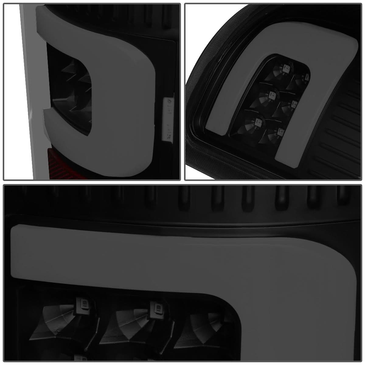 07-14 GMC Sierra 3D LED Tail Lights - Black Smoke
