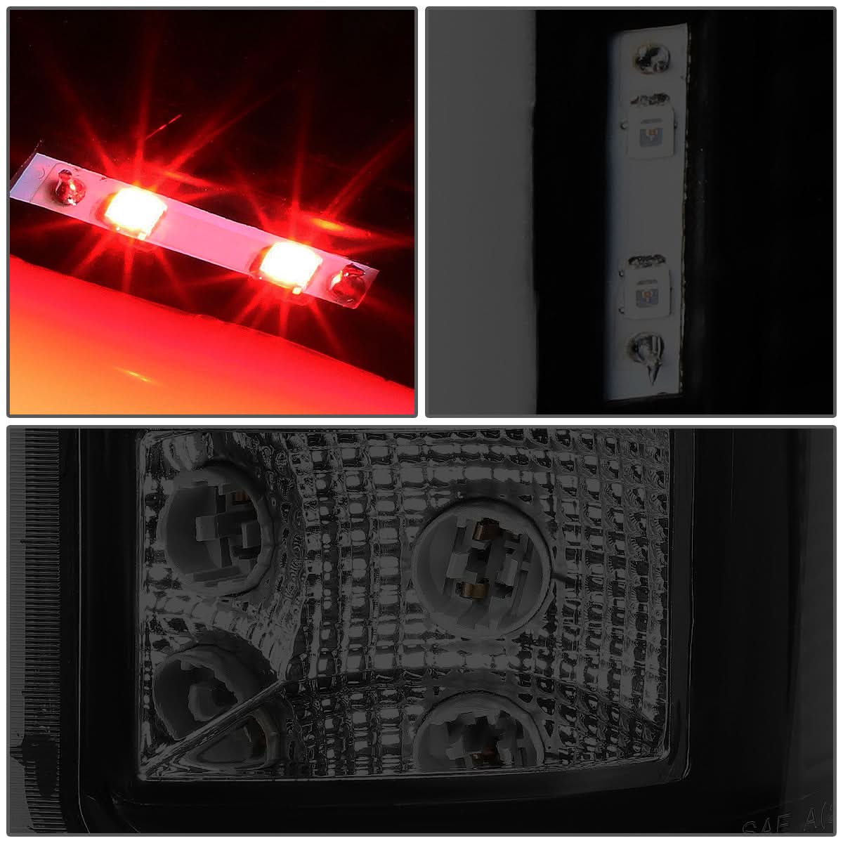 07-14 GMC Sierra 3D LED Tail Lights - Black Smoke