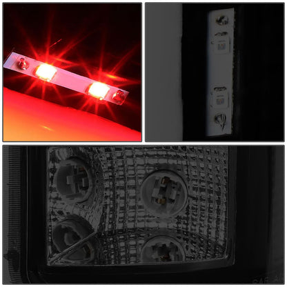 07-14 GMC Sierra 3D LED Tail Lights - Black Smoke