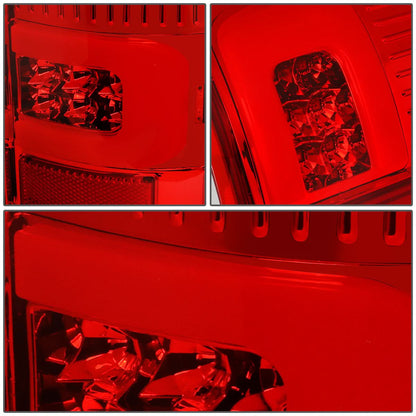 07-14 GMC Sierra 3D LED Tail Lights Chrome Red