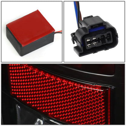 07-14 GMC Sierra LED Tail Lights Black Clear
