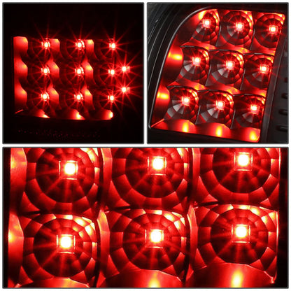 07-14 GMC Sierra LED Tail Lights Black Clear