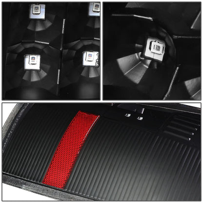 07-14 GMC Sierra LED Tail Lights Black Clear