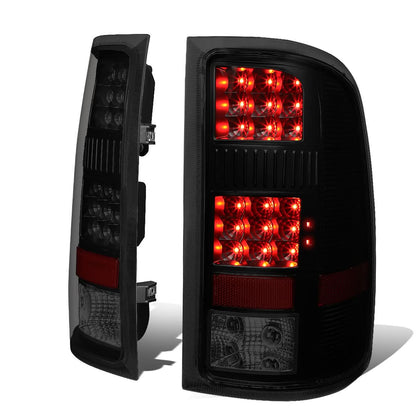 07-14 GMC Sierra LED Tail Lights Black Smoke