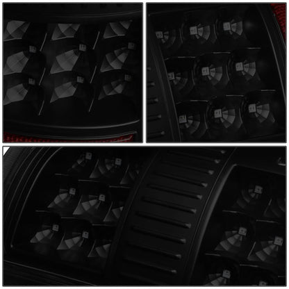 07-14 GMC Sierra LED Tail Lights Black Smoke