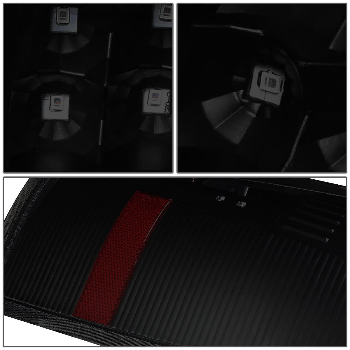 07-14 GMC Sierra LED Tail Lights Black Smoke