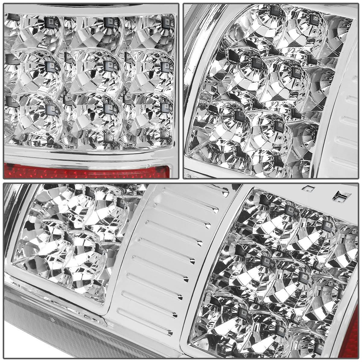 2007-2014 GMC Sierra LED Tail Lights - Chrome/Clear