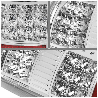 2007-2014 GMC Sierra LED Tail Lights - Chrome/Clear