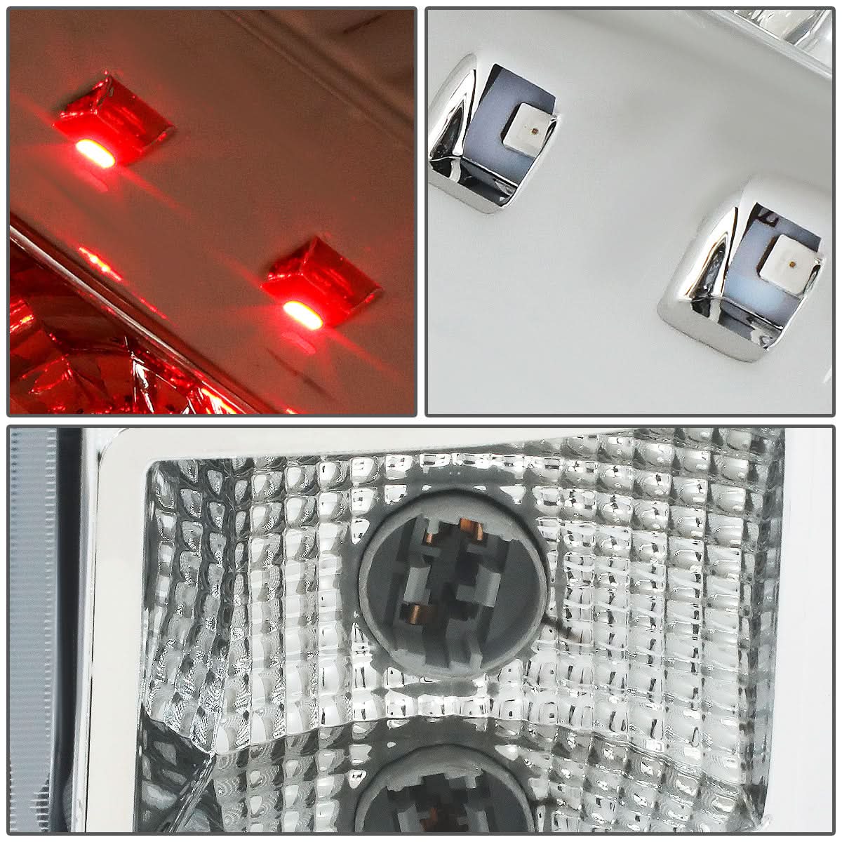 2007-2014 GMC Sierra LED Tail Lights - Chrome/Clear