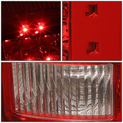 07-14 GMC Sierra LED Tail Lights Chrome/Red