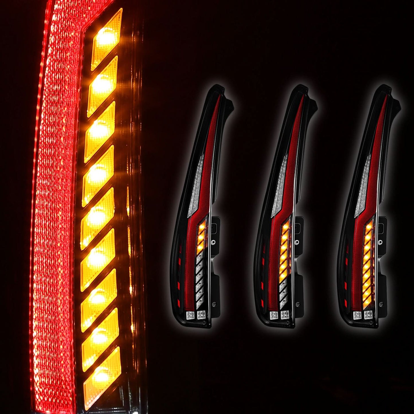 2007-2014 Chevrolet Tahoe / GMC Yukon Full LED Tail Lights Black