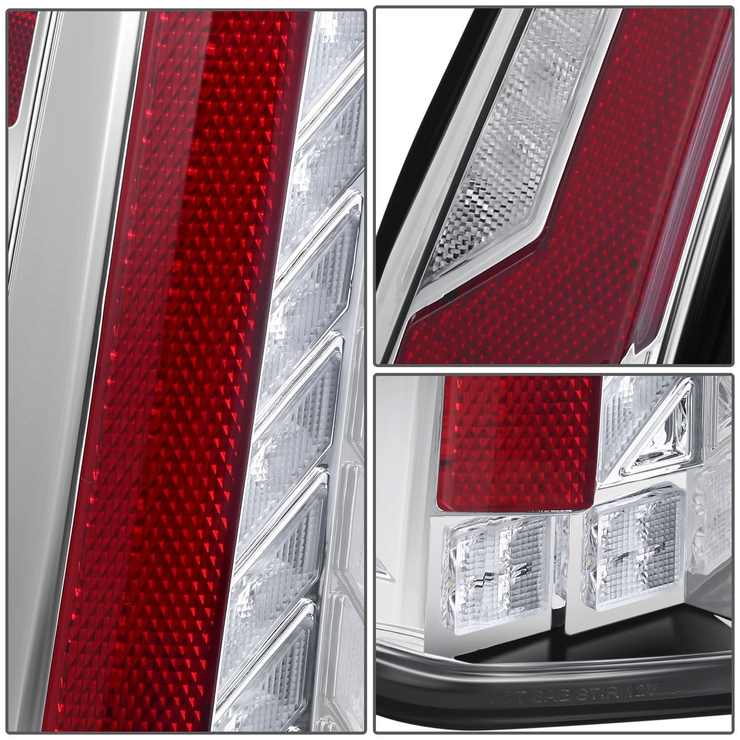 07-14 Chevrolet Tahoe / GMC Yukon Full LED Tail Lights Chrome Clear