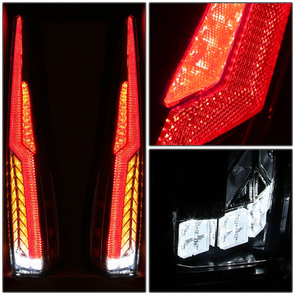 07-14 Chevrolet Tahoe / GMC Yukon Full LED Tail Lights Chrome Clear