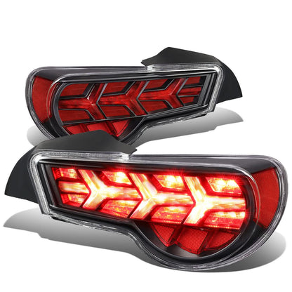 13-17 Subaru BRZ Black Housing Clear Lens Red Signal Tail Lights
