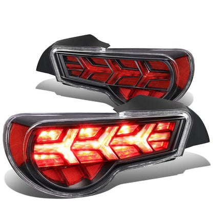 13-17 Subaru BRZ Black Housing Clear Lens Red Signal Tail Lights