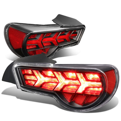 13-17 Subaru BRZ Black Housing Clear Lens Red Signal Tail Lights