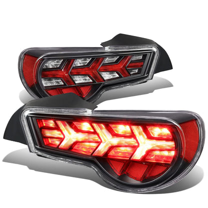 2013-2017 Subaru BRZ / Scion FRS Tail Lights - Black Clear