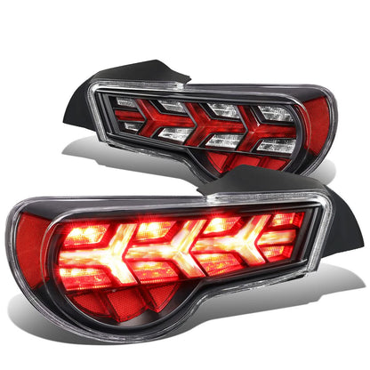 2013-2017 Subaru BRZ / Scion FRS Tail Lights - Black Clear