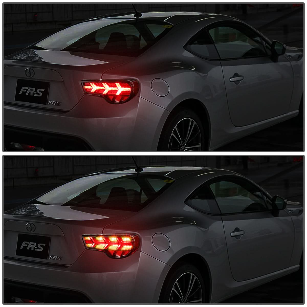 13-17 Subaru BRZ Black Housing Clear Lens Amber Signal Tail Lights