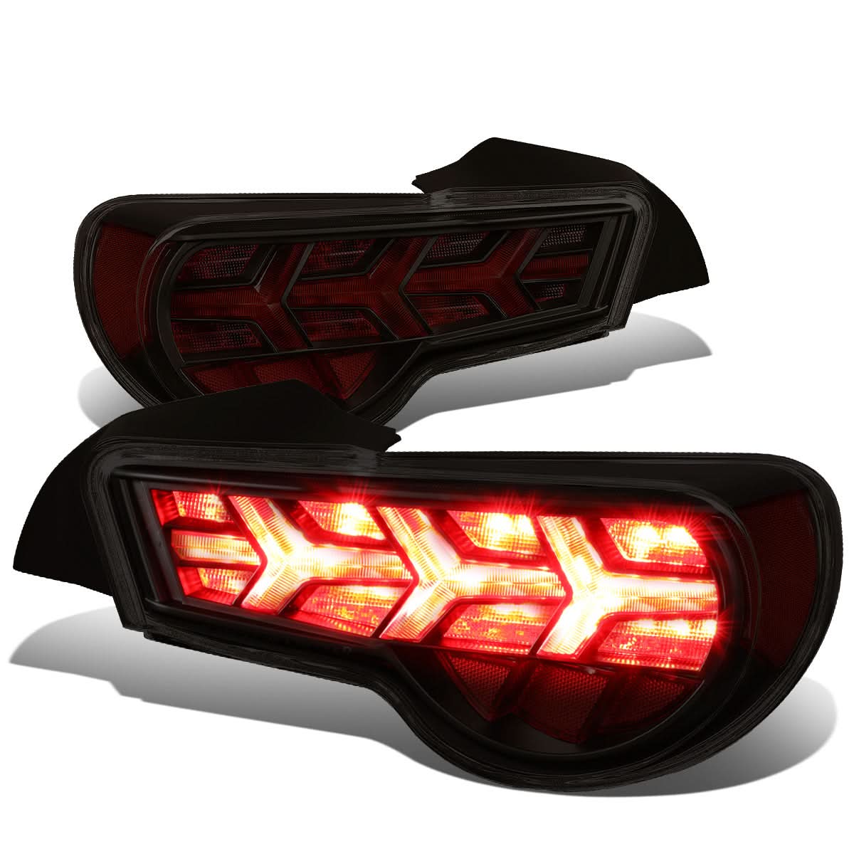 13-17 Subaru BRZ Black Housing Smoke Lens Tail Lights