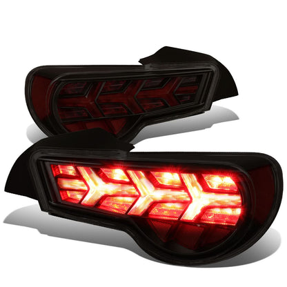 13-17 Subaru BRZ Black Housing Smoke Lens Tail Lights