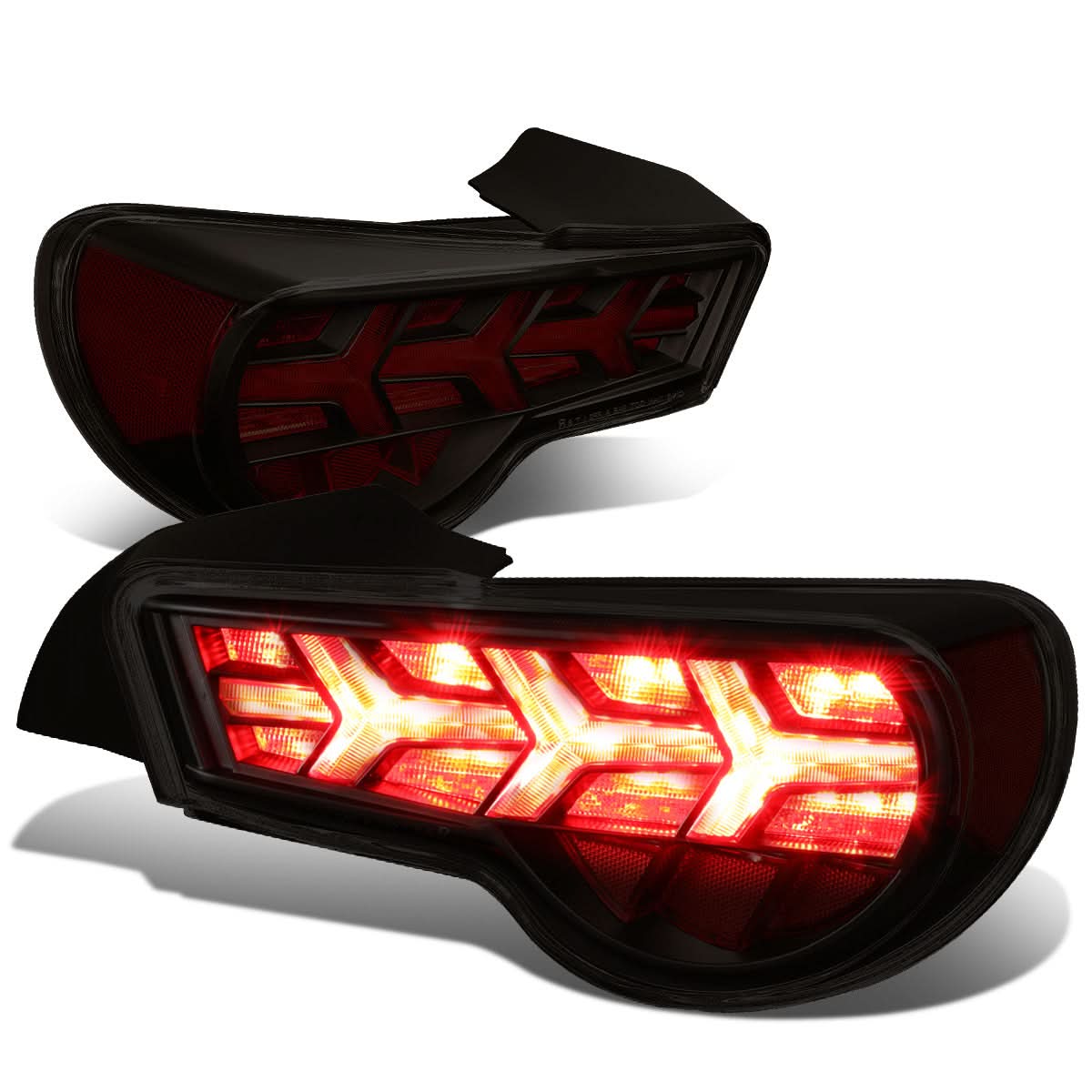 13-17 Subaru BRZ Black Housing Smoke Lens Tail Lights