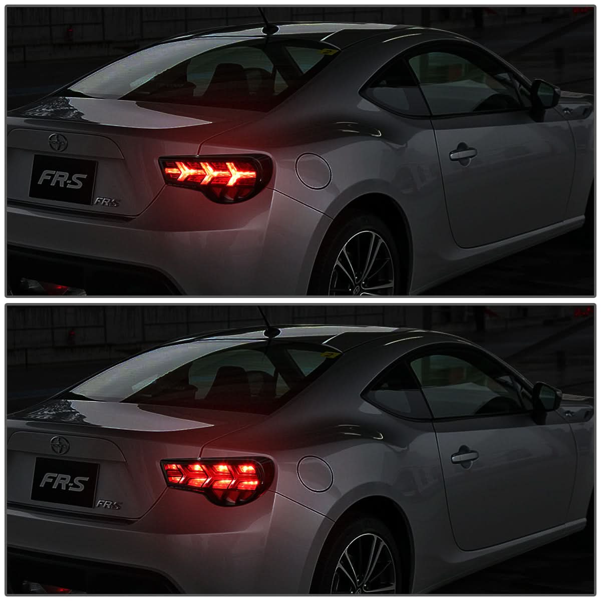13-17 Subaru BRZ Black Housing Smoke Lens Tail Lights