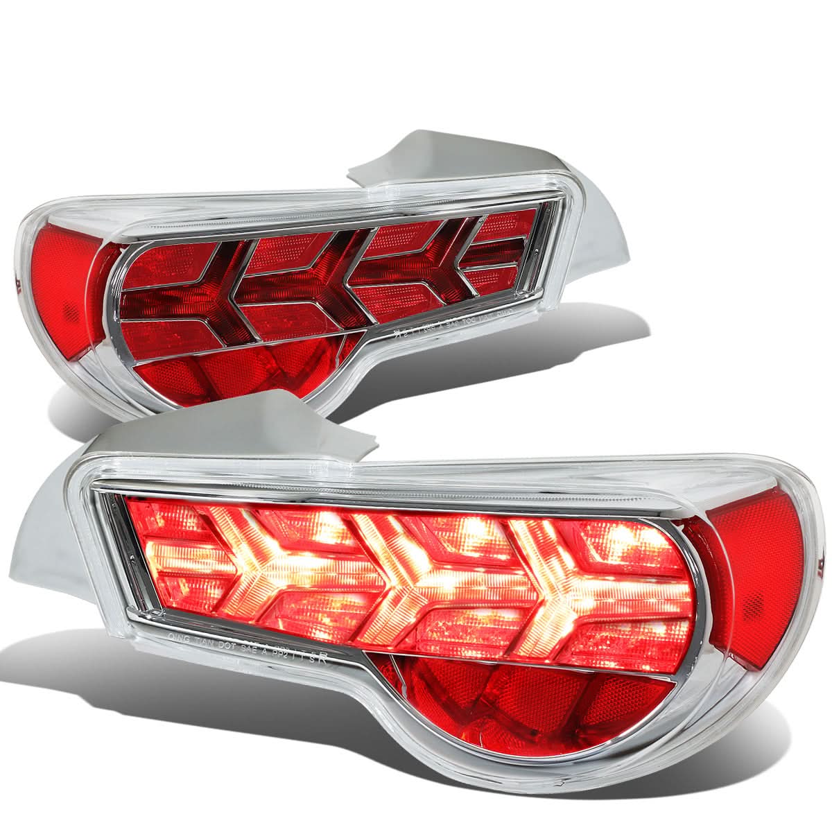 13-17 Subaru BRZ Chrome Housing Clear Lens Tail Lights