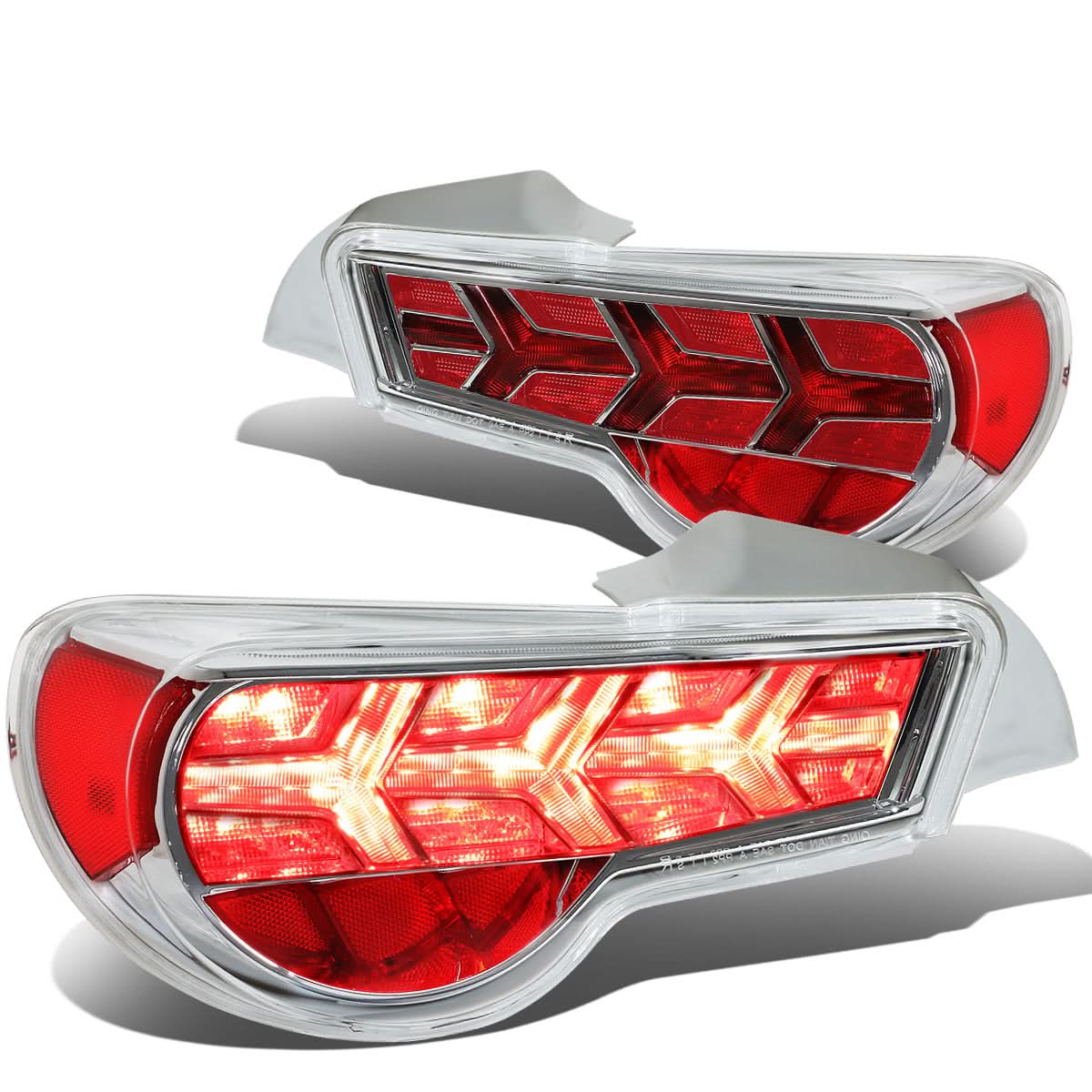 13-17 Subaru BRZ Chrome Housing Clear Lens Tail Lights