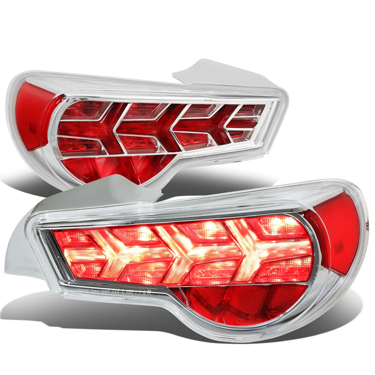 13-17 Subaru BRZ Chrome Housing Clear Lens Tail Lights