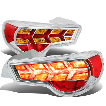 13-17 Subaru BRZ / Scion FRS Tail Lights - Chrome Clear Amber