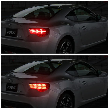 13-17 Subaru BRZ / Scion FRS Tail Lights - Chrome Clear Amber