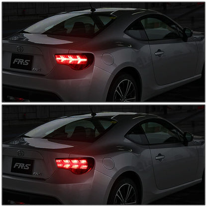 13-17 Subaru BRZ Chrome Housing Smoke Lens Tail Lights