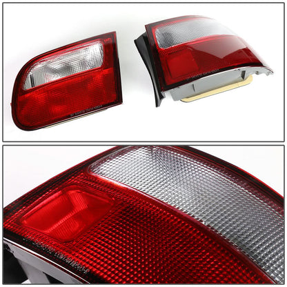 92-95 Honda Civic 2/3-Door Red Clear Tail Lights