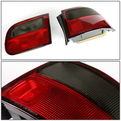 92-95 Honda Civic 2/3-Door Red Smoke Tail Lights