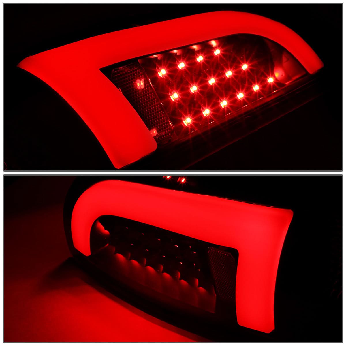 2005-2015 Toyota Tacoma L-Bar Style 3D LED Tail Lights - Black/Clear