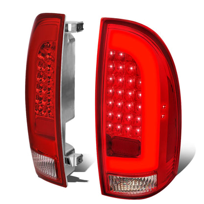 2005-2015 Toyota Tacoma L-Bar Style 3D LED Tail Lights Chrome/Red