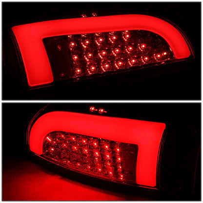 2005-2015 Toyota Tacoma L-Bar Style 3D LED Tail Lights Chrome/Red