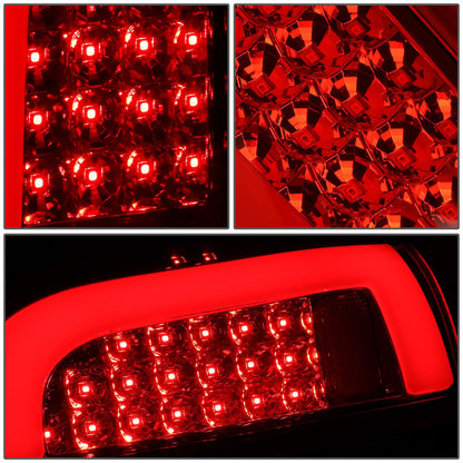 2005-2015 Toyota Tacoma L-Bar Style 3D LED Tail Lights Chrome/Red