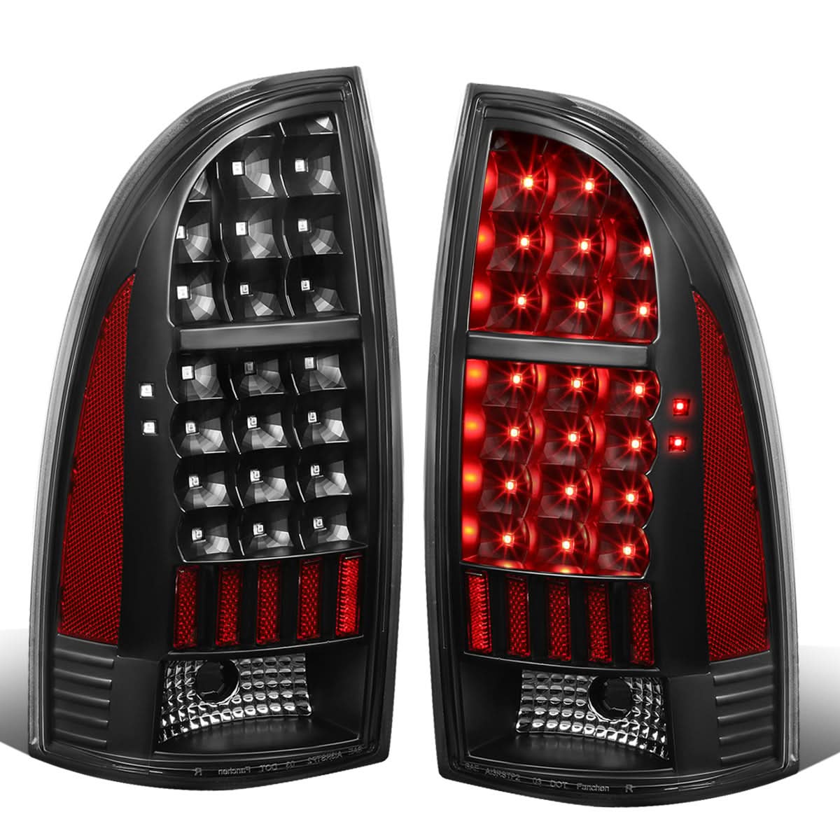 2005-2015 Toyota Tacoma LED Tail Lights - Black/Clear