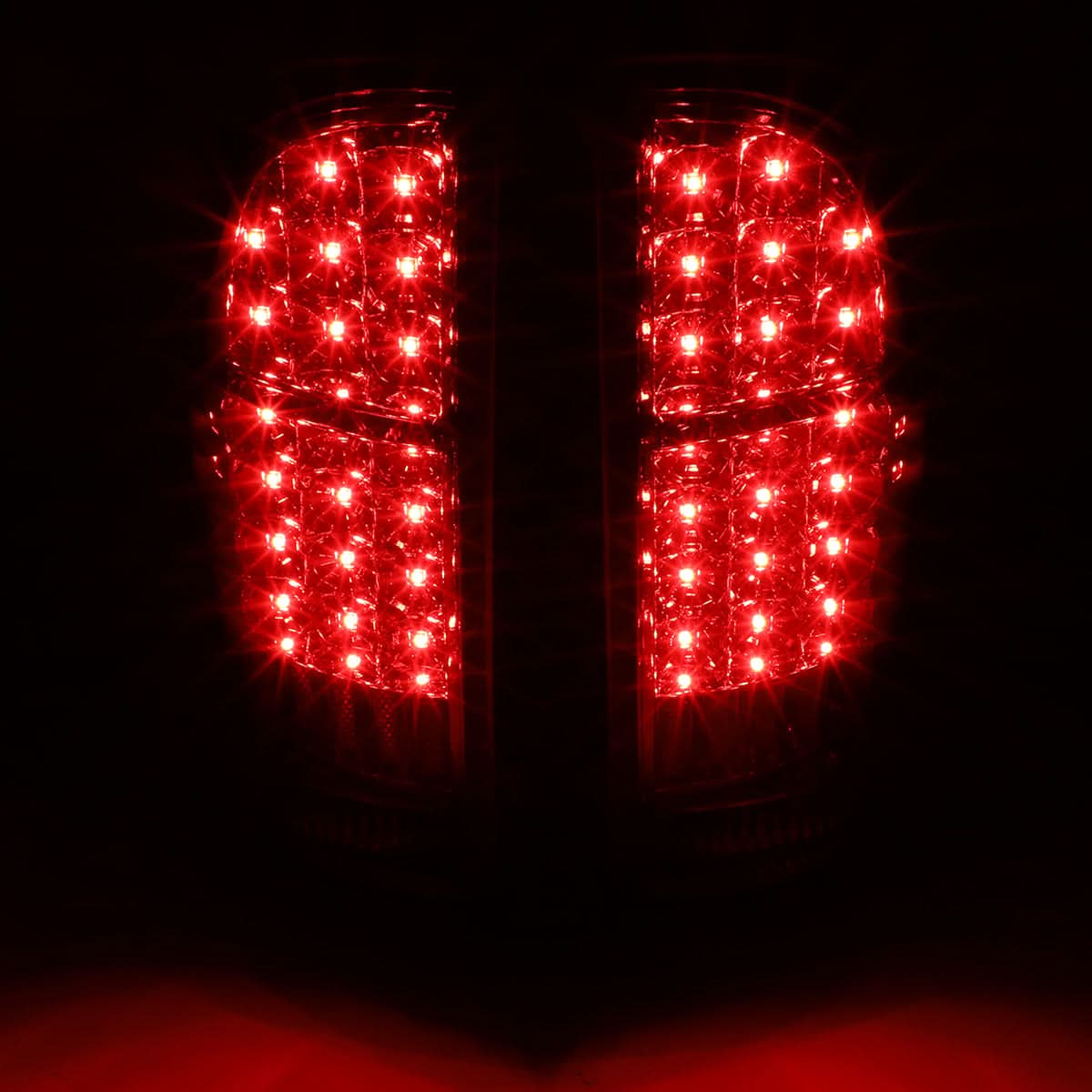 2005-2015 Toyota Tacoma LED Tail Lights - Chrome Red