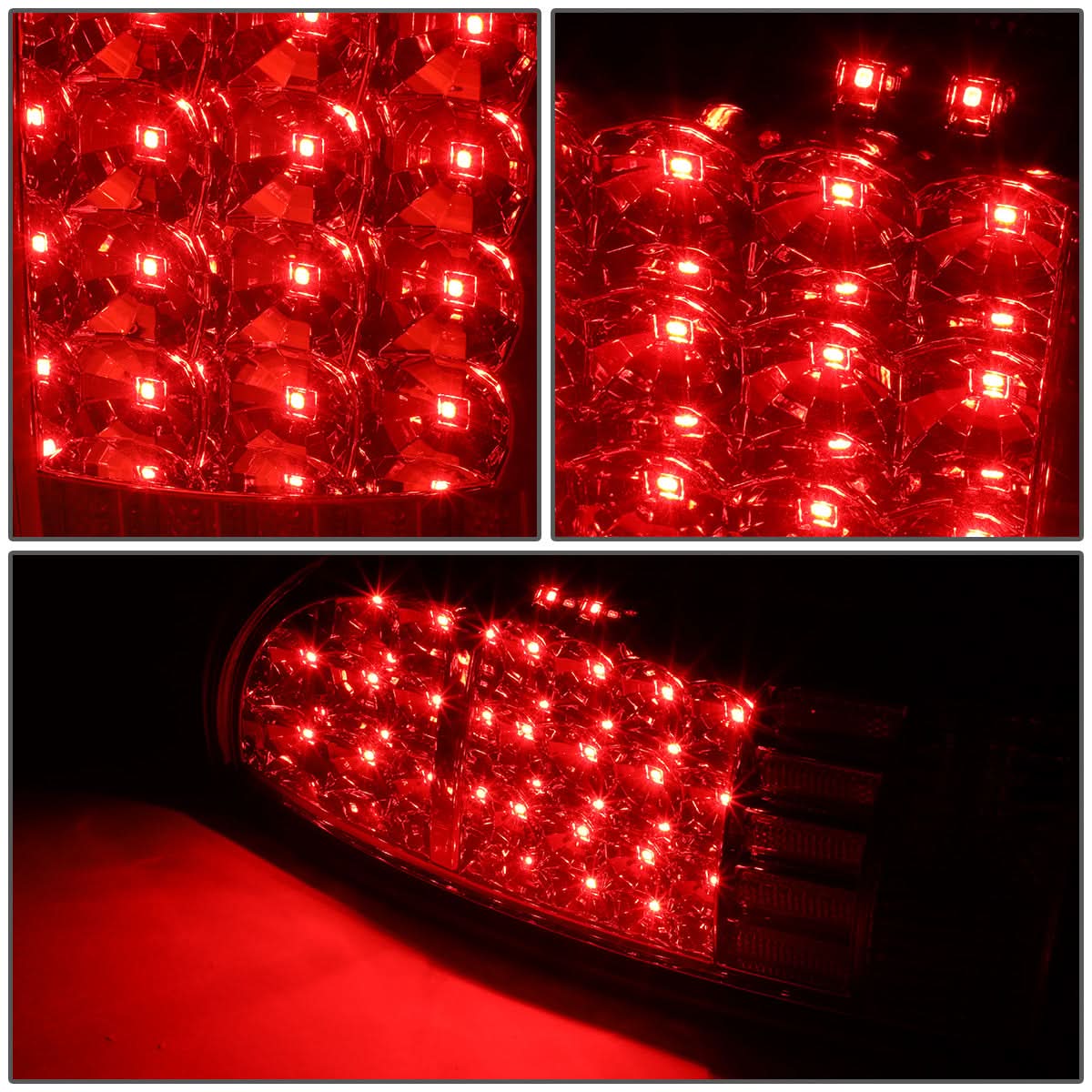 2005-2015 Toyota Tacoma LED Tail Lights - Chrome Red