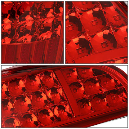 2005-2015 Toyota Tacoma LED Tail Lights - Chrome Red