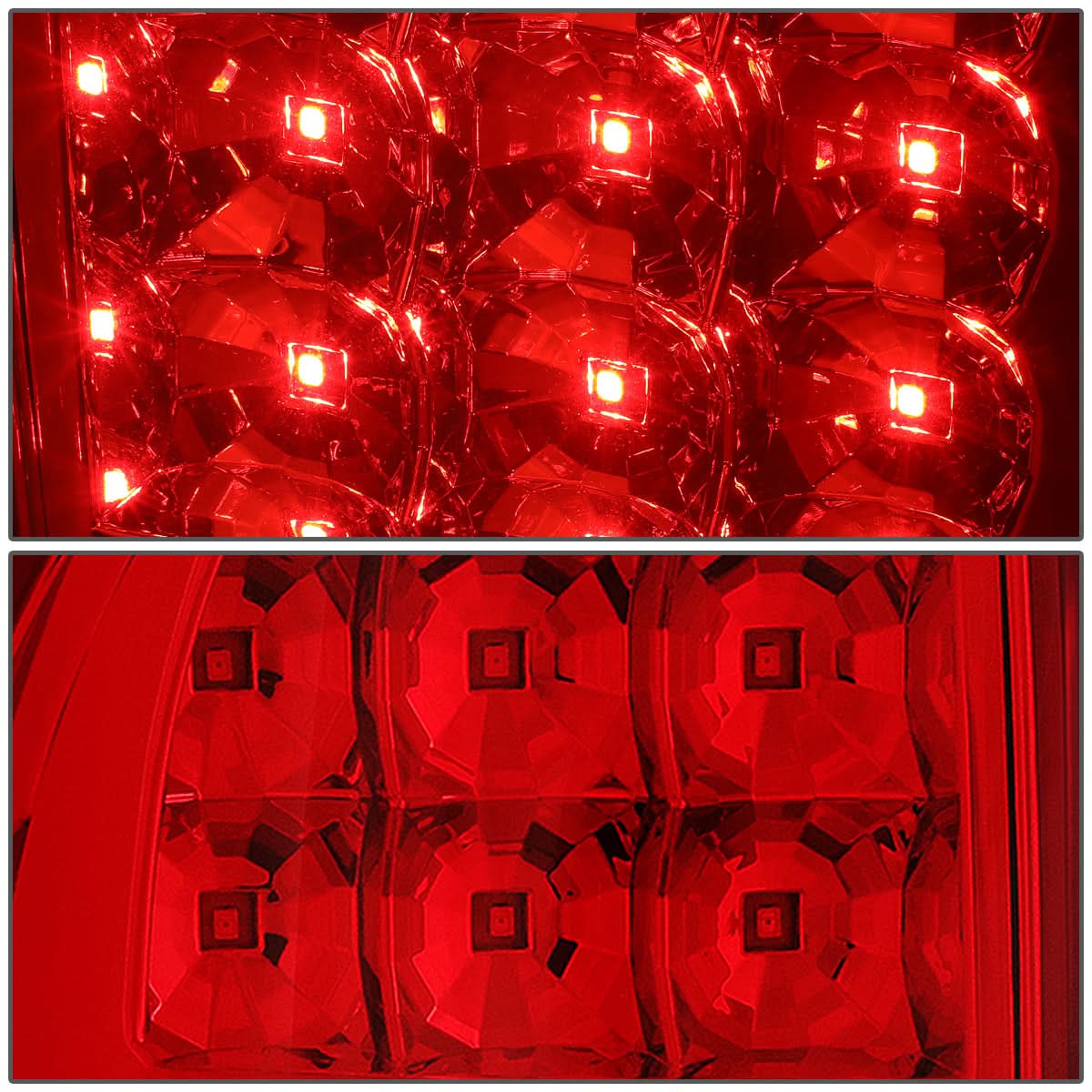 2005-2015 Toyota Tacoma LED Tail Lights - Chrome Red