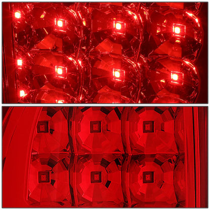 2005-2015 Toyota Tacoma LED Tail Lights - Chrome Red