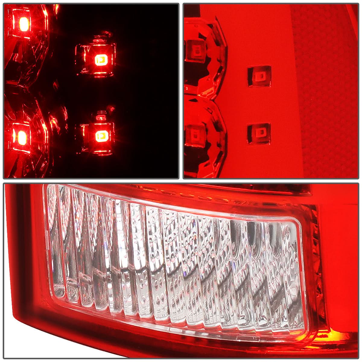 2005-2015 Toyota Tacoma LED Tail Lights - Chrome Red